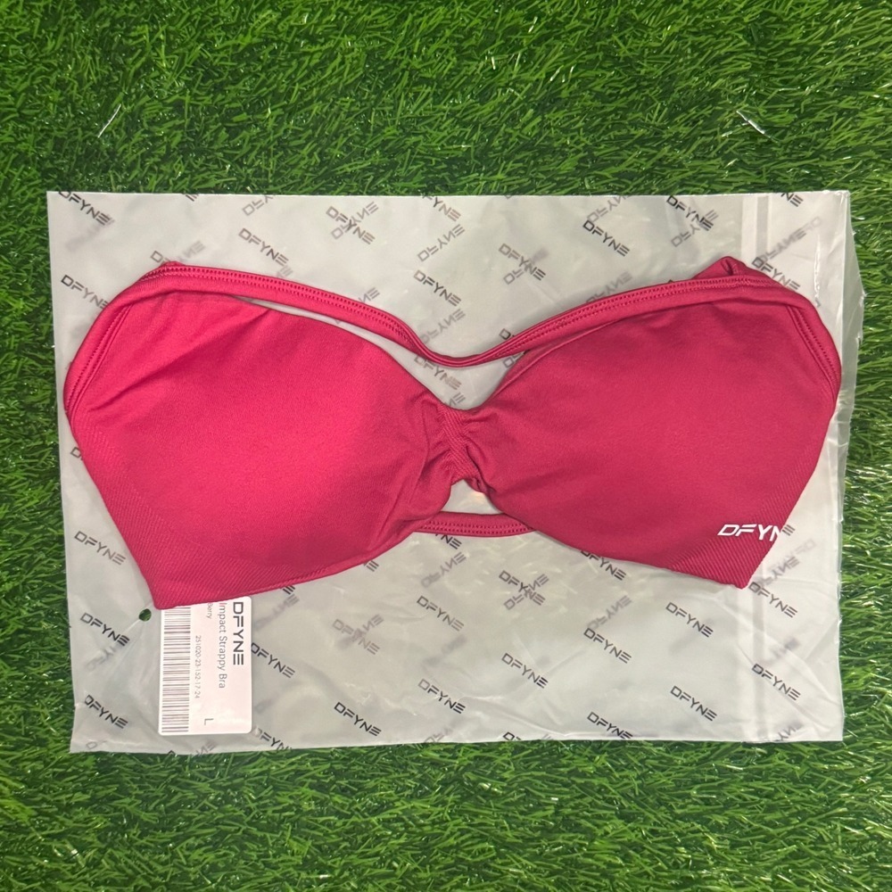 Dfyne impact strappy bra berry large‎